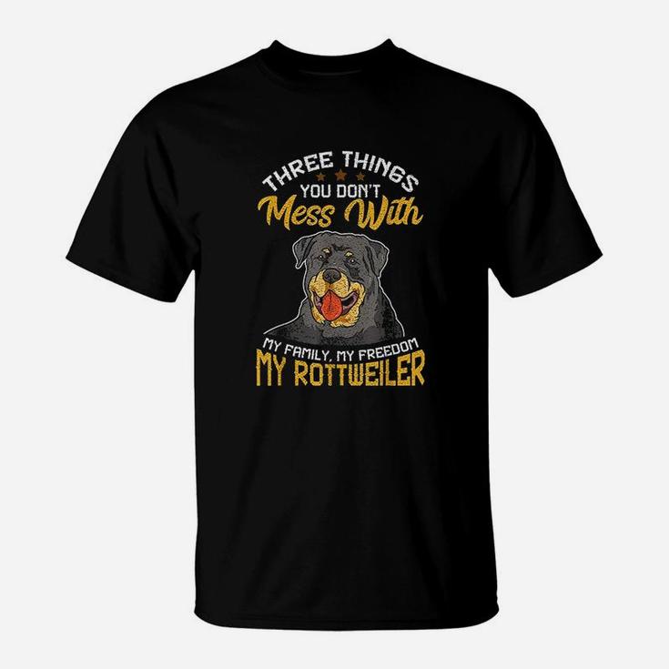 Unique Rottweiler For Dads Men Dont Mess With My Rottie Dog T-Shirt