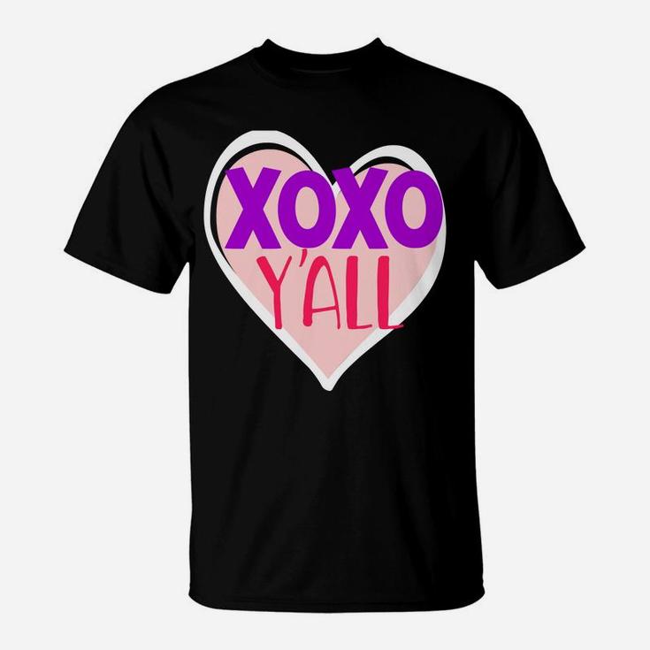 Valentine Day Xoxo Yall Funny Heart Wife Mom Kids T-Shirt