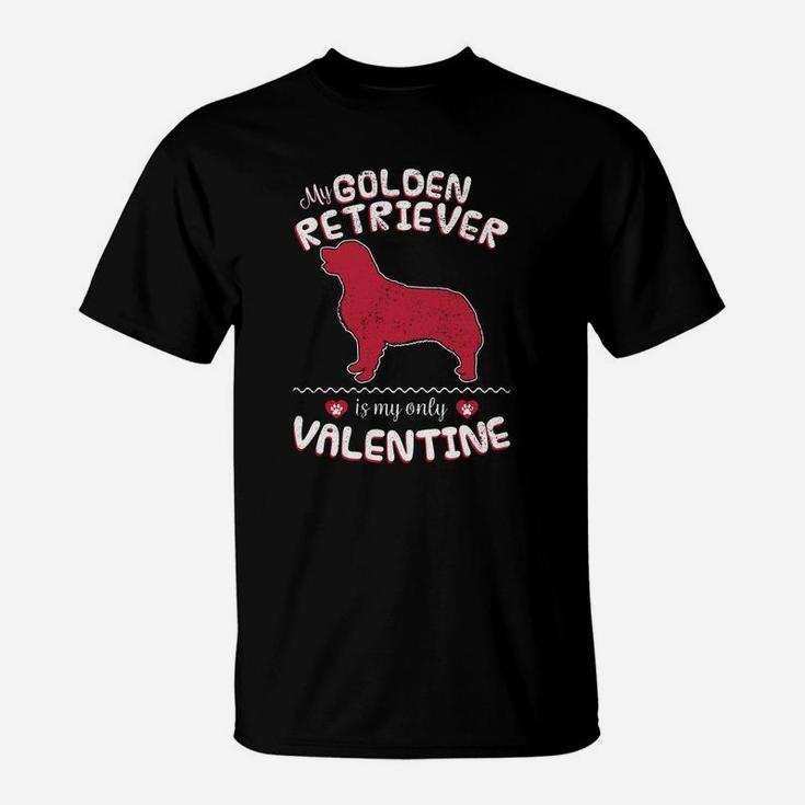 Valentine Shirt For Golden Retriever Dad Or Mom T-Shirt