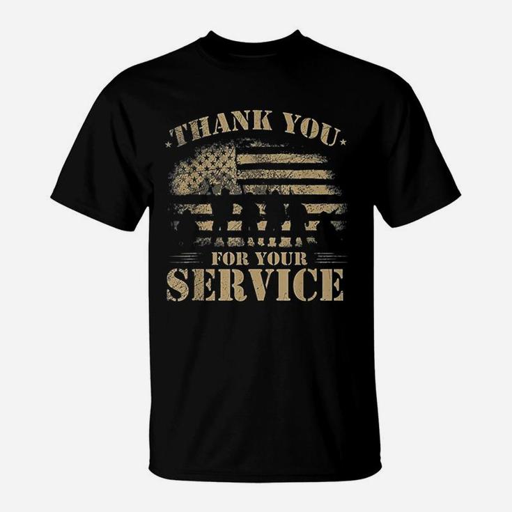 T-shirt Unisex Thank You For Your Service – Veterans Day – Memorial – Bandiera Americana - Foto 4