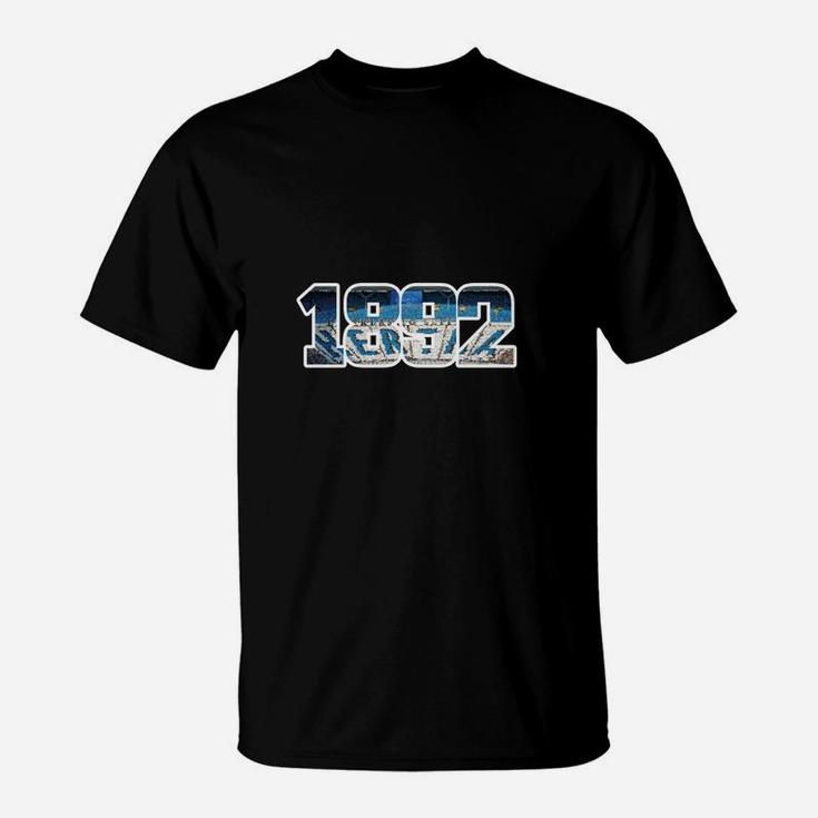 Vintage 1882 Geburtstagsjahr Herren T-Shirt, Retro Schriftzug - Schwarz