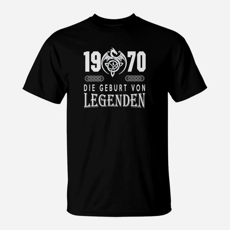 Vintage 1970 Legenden Geburtstags-Shirt, Retro Jahrgang Tee