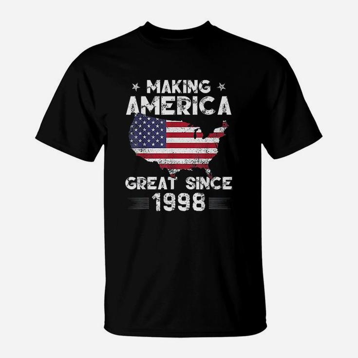 Vintage 21st Birthday Gift Making America Great Since 1998 T-Shirt