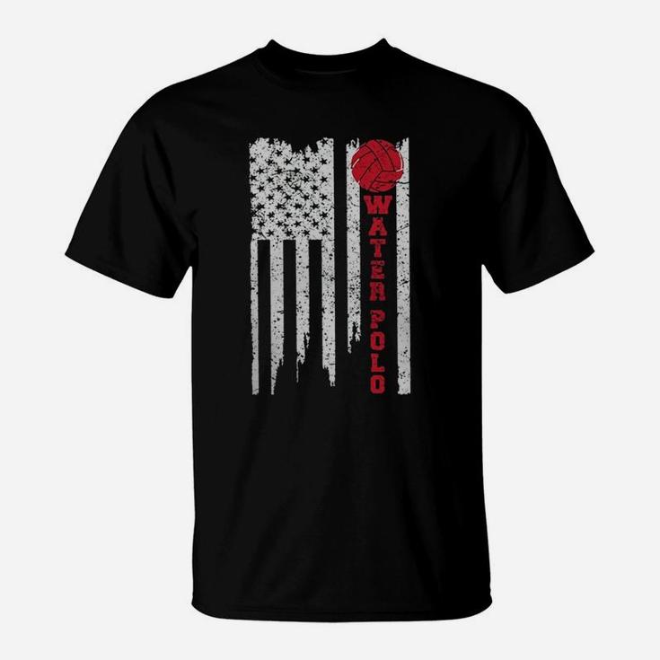 Vintage American Flag Water Polo T-Shirt