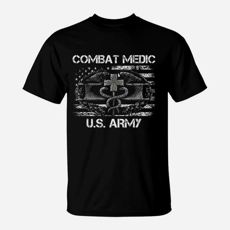 Vintage Army Combat Medic Veteran Gift For Us Army Veteran T-Shirt