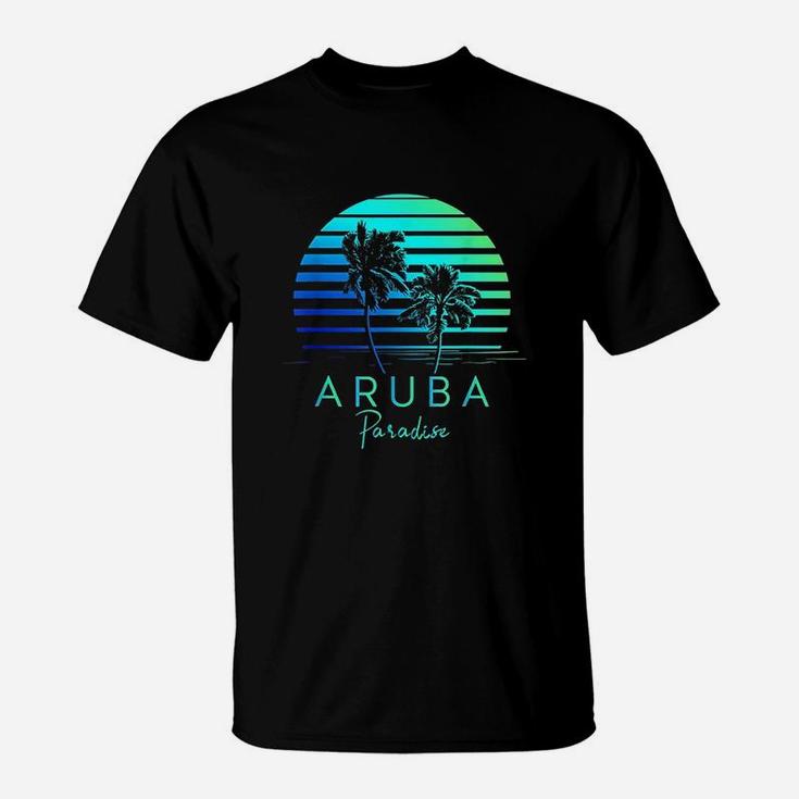 Vintage Aruba Beach Tropical Vibes Vacation Souvenir T-Shirt
