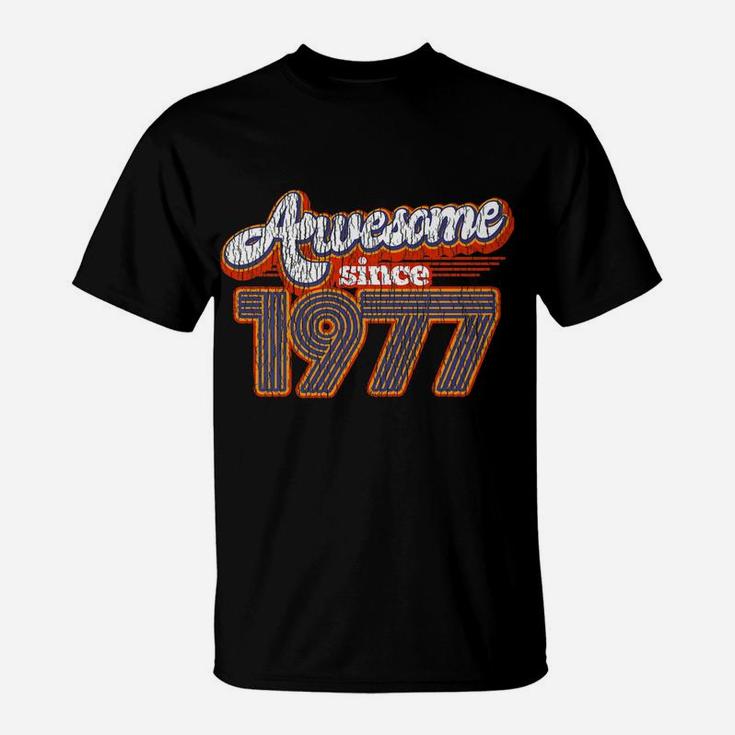 Vintage Awesome Since 1977 45th Birthday Gift 45 Years Old  T-Shirt