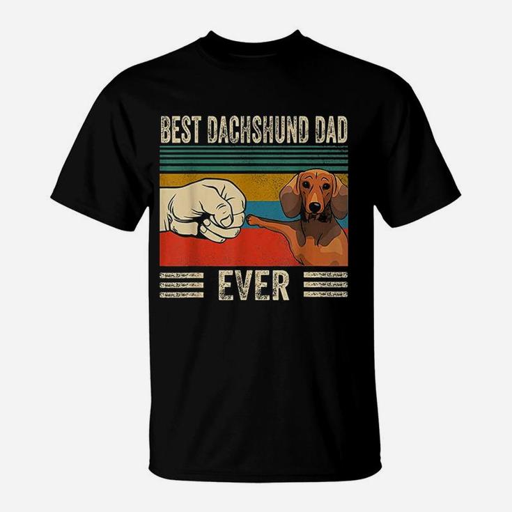 Vintage Best Dachshund Dad Ever Bump Fit T-Shirt
