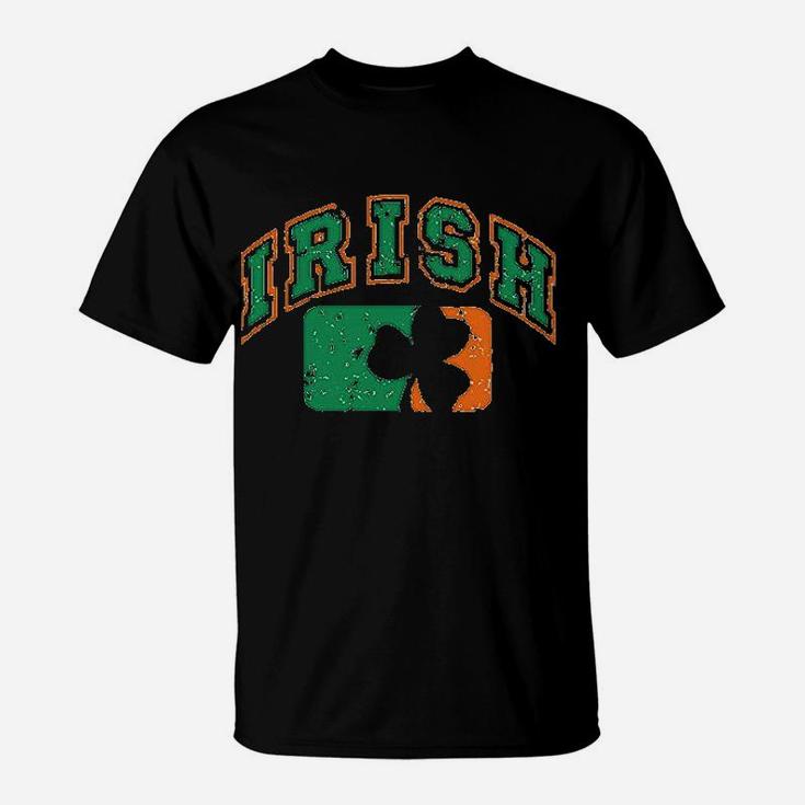 Vintage Irish Flag Shamrock Baseball T-Shirt
