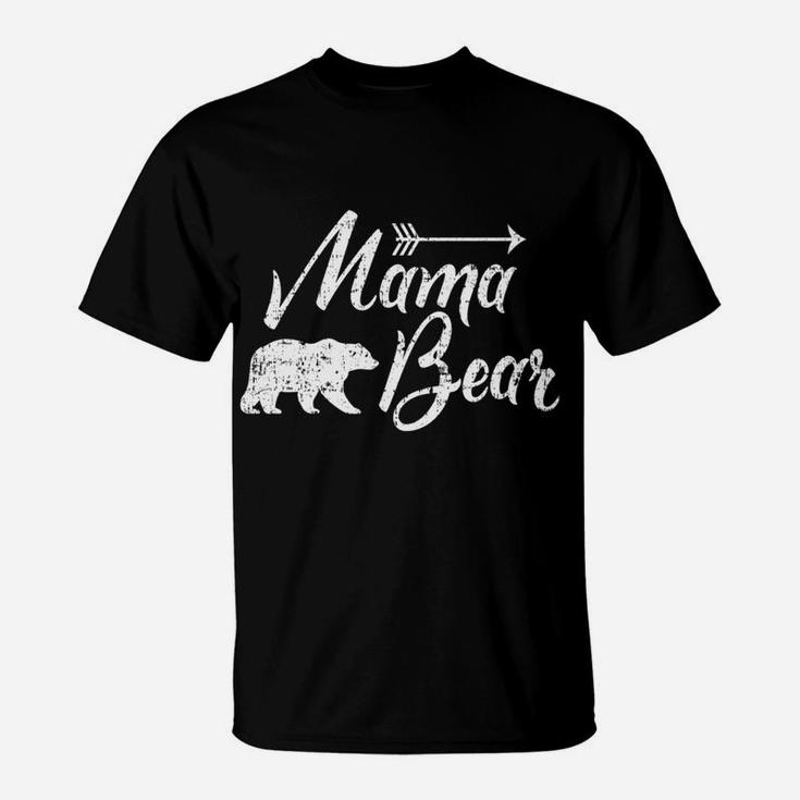 Vintage Mama Bear Cute Camping For Women T-Shirt