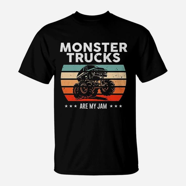 Vintage Monster Truck Are My Jam Retro T-Shirt