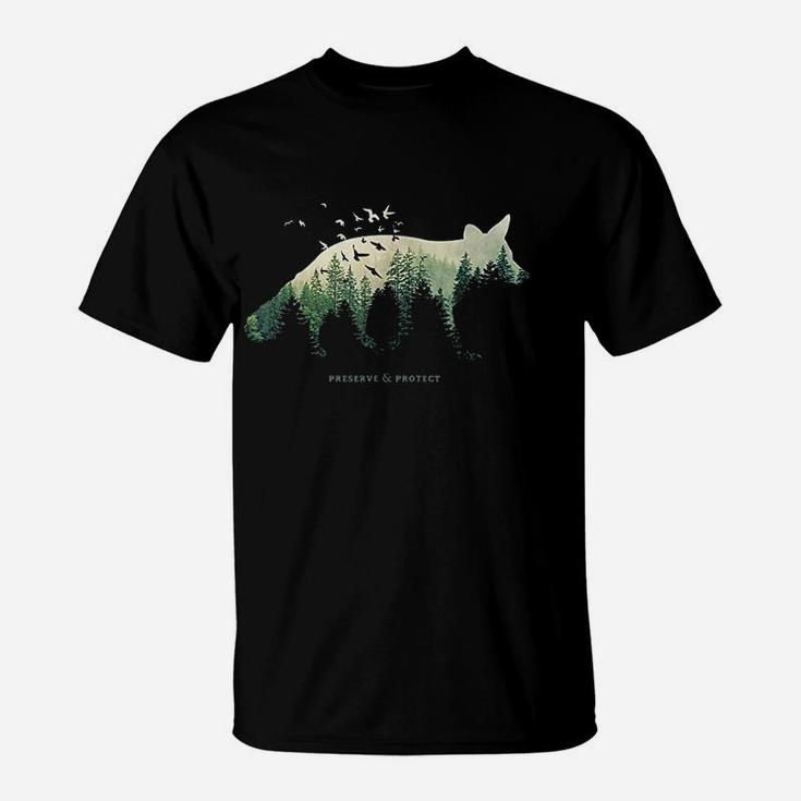 Vintage National Park Fox Forest T-Shirt