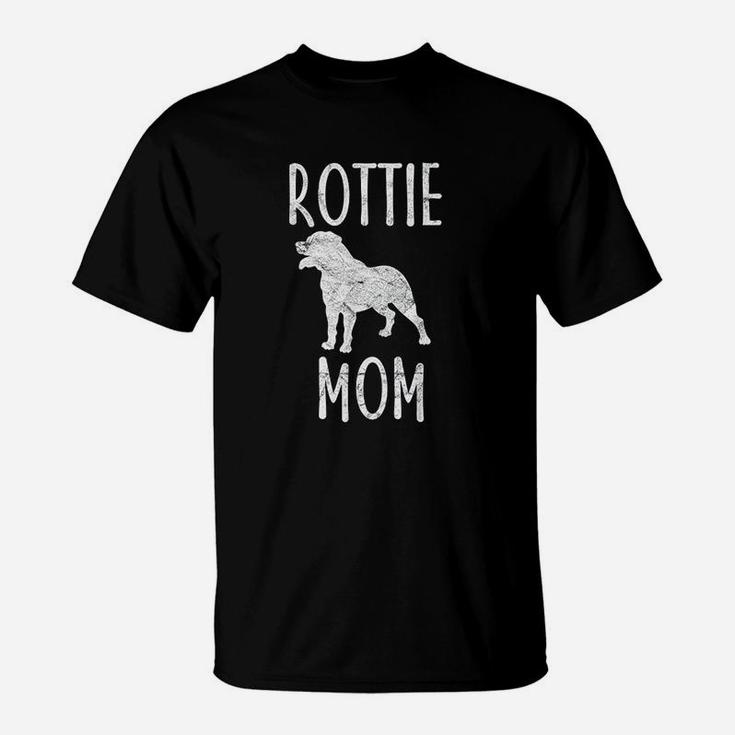 Vintage Rottweiler Mom Gift Rott Dog Owner Rottie Mother T-Shirt