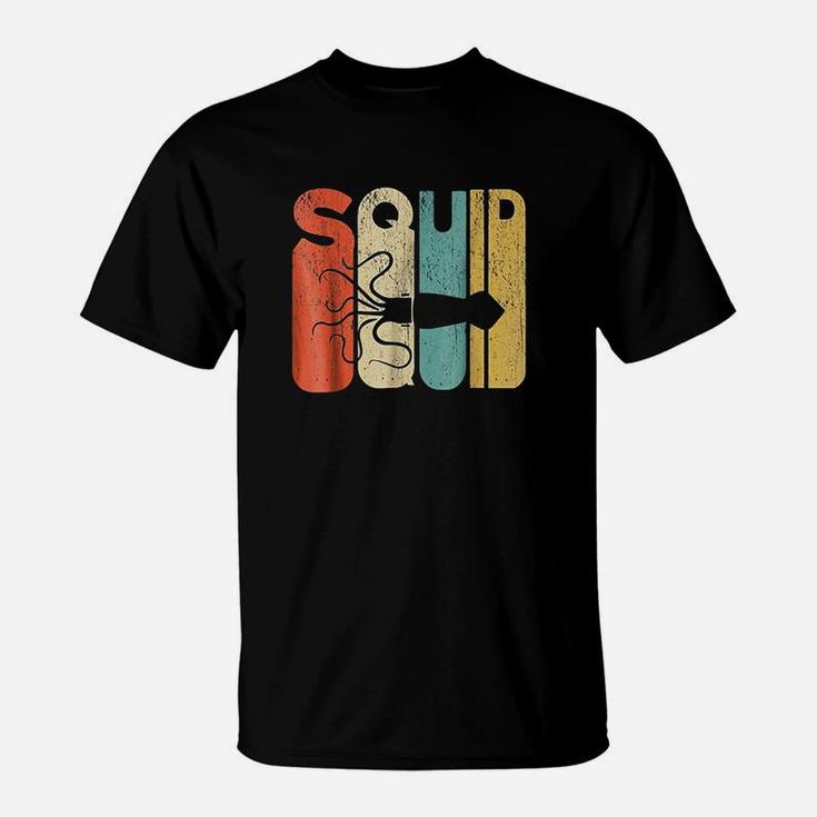 Vintage Style Squid Silhouette T-Shirt