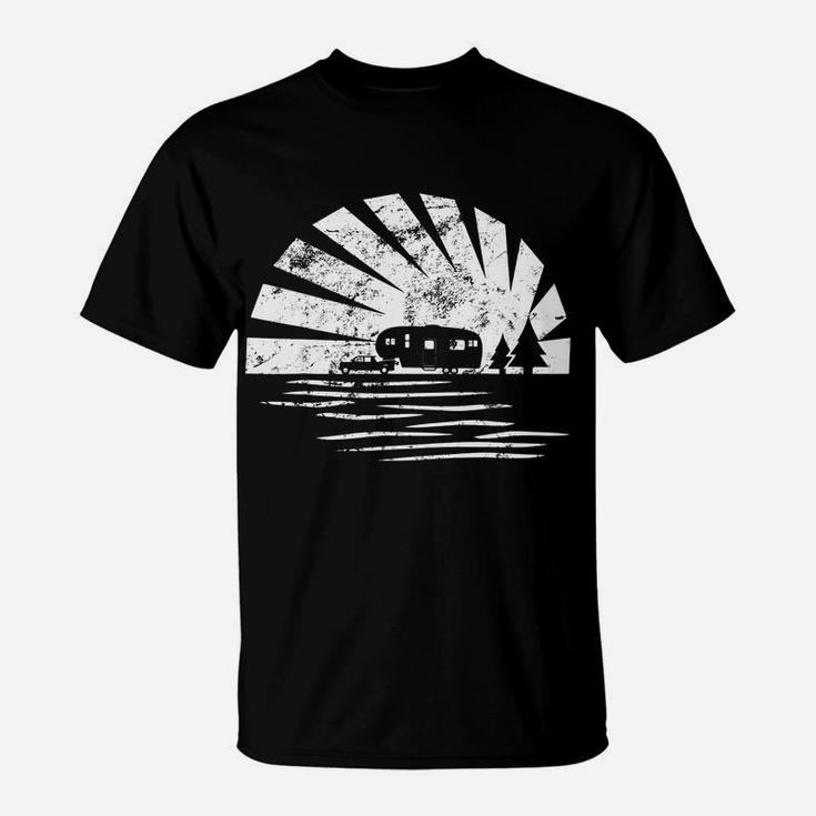 Vintage Sunset Shirt 5th Wheel Camper Rv Vacation Gift T-Shirt