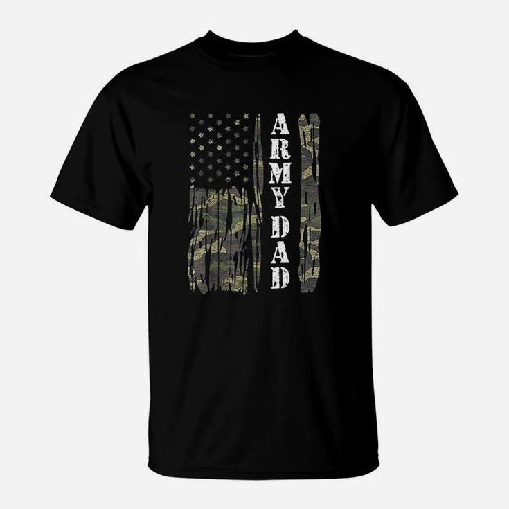 Vintage Us Flag Army Dad Veteran Father Fathers Day Gift T-Shirt