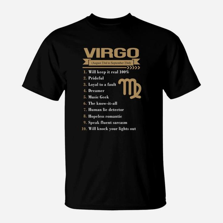 Virgo Queens, Virgo Kings, Virgo Facts T Shirts T-Shirt