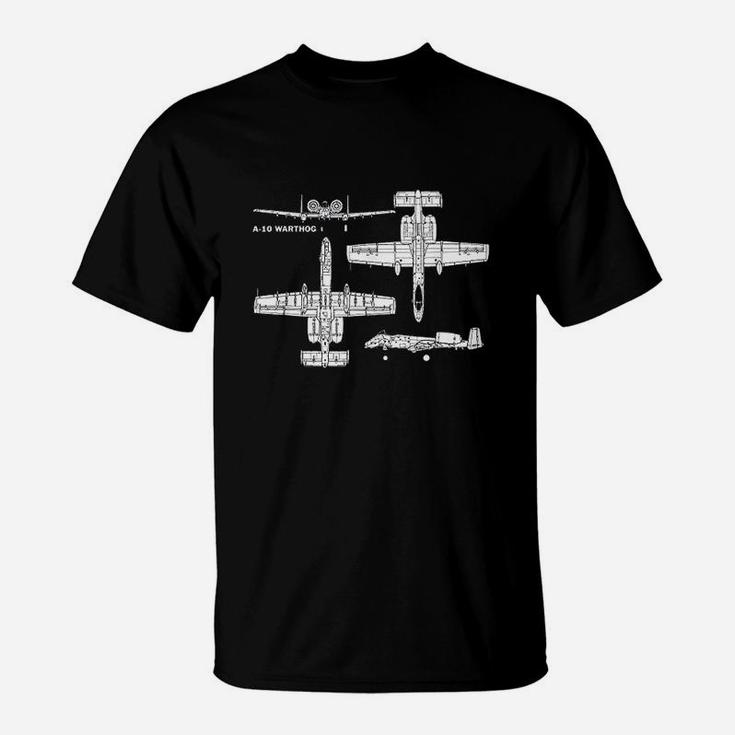 Warthog Military Aircraft T-Shirt
