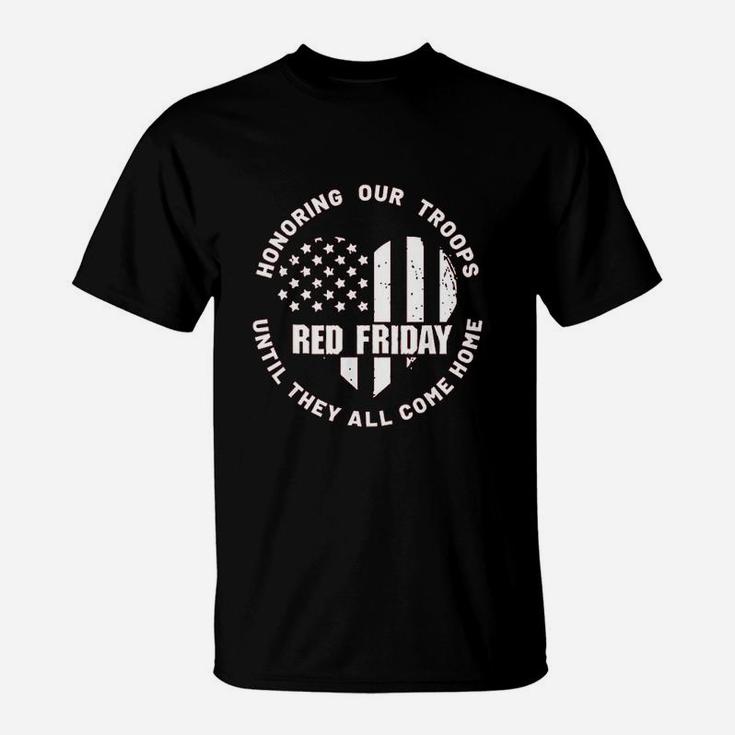 Wear Red On Friday - Us Military Pride And Support T-Shirt