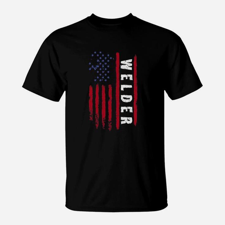 Welding American Welder Flag Usa Funny Gift T-Shirt