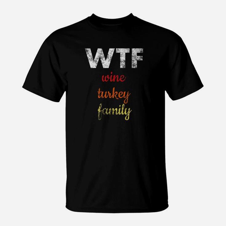 Wine Turkey Family Premium Funny Thanksgiving Family T-Shirt