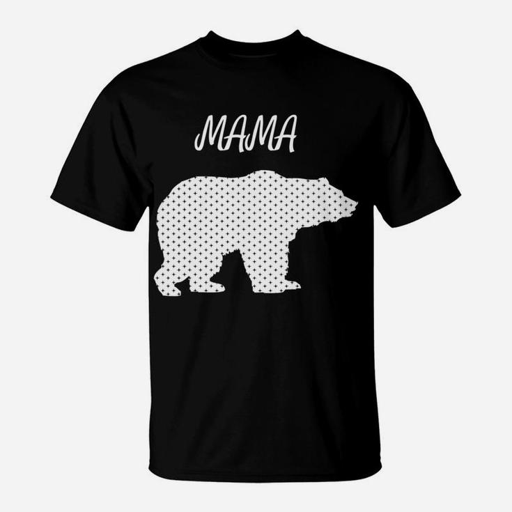 Womens Mama Bear Star Design Graphic For Mom T-Shirt