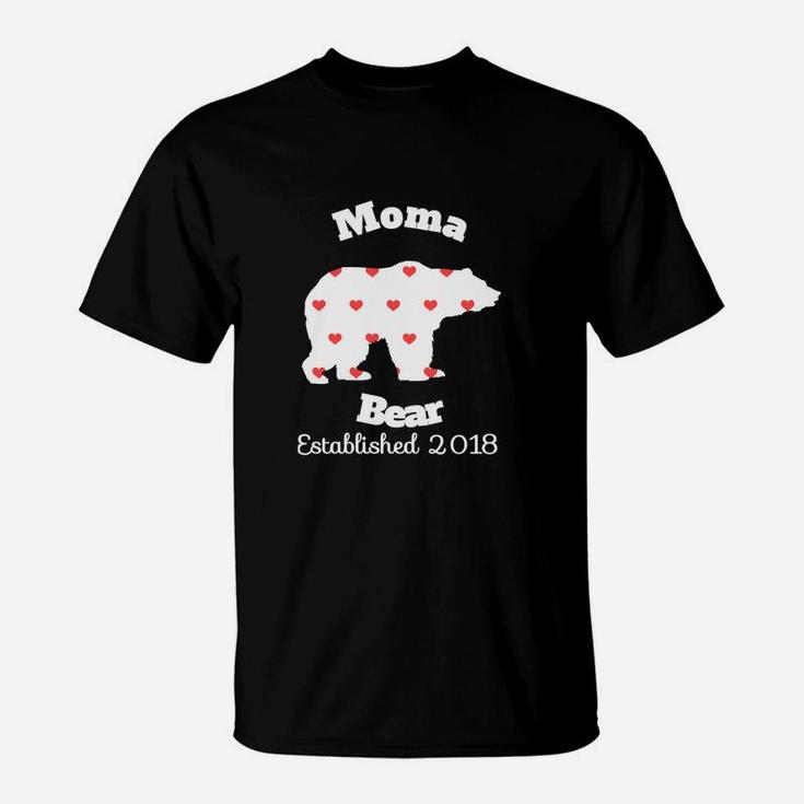 Womens Moma Bear 2018 New Mother T-Shirt