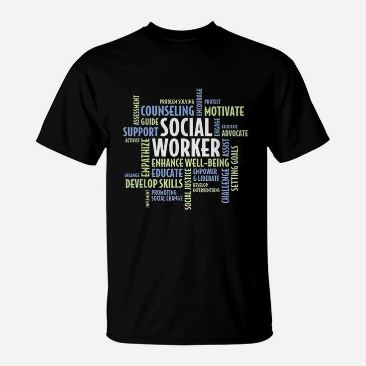 Words Social Work Month Gift For Social Worker T-Shirt