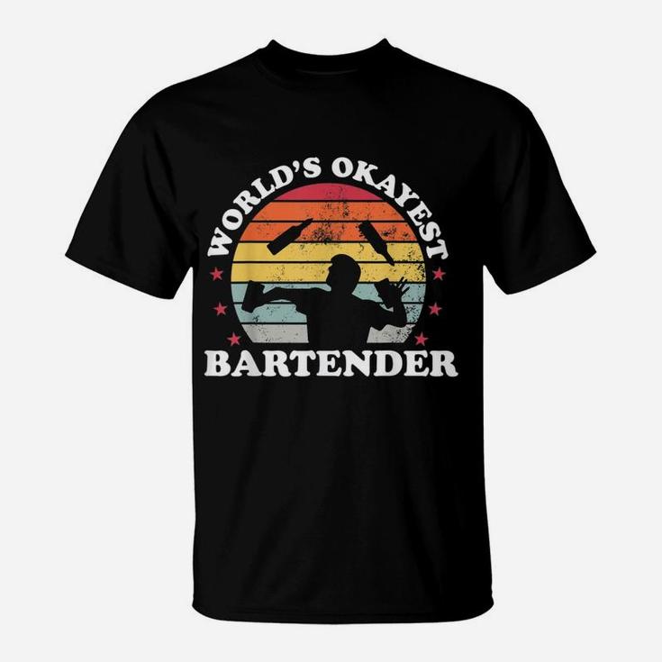 Worlds Okayest Bartender Vintage T-Shirt