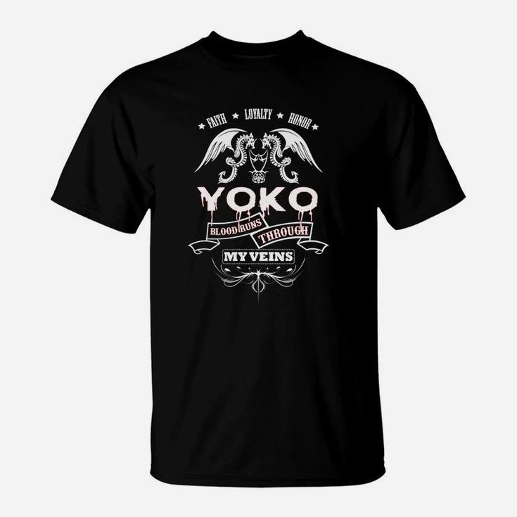 Yoko Blood Runs Through My Veins - Tshirt For Yoko T-Shirt