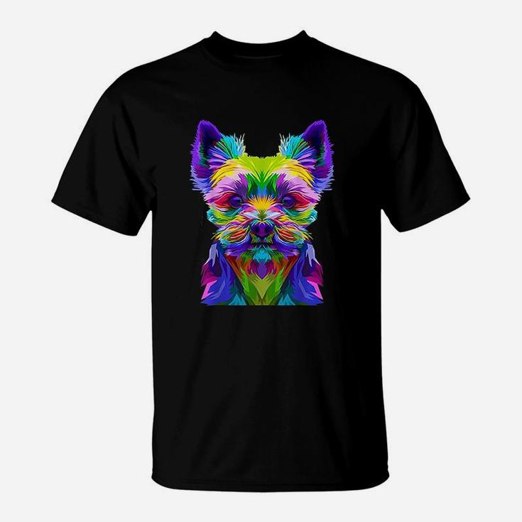 Yorkshire Terrier Yorkie Pop Art Dog Gift T-Shirt