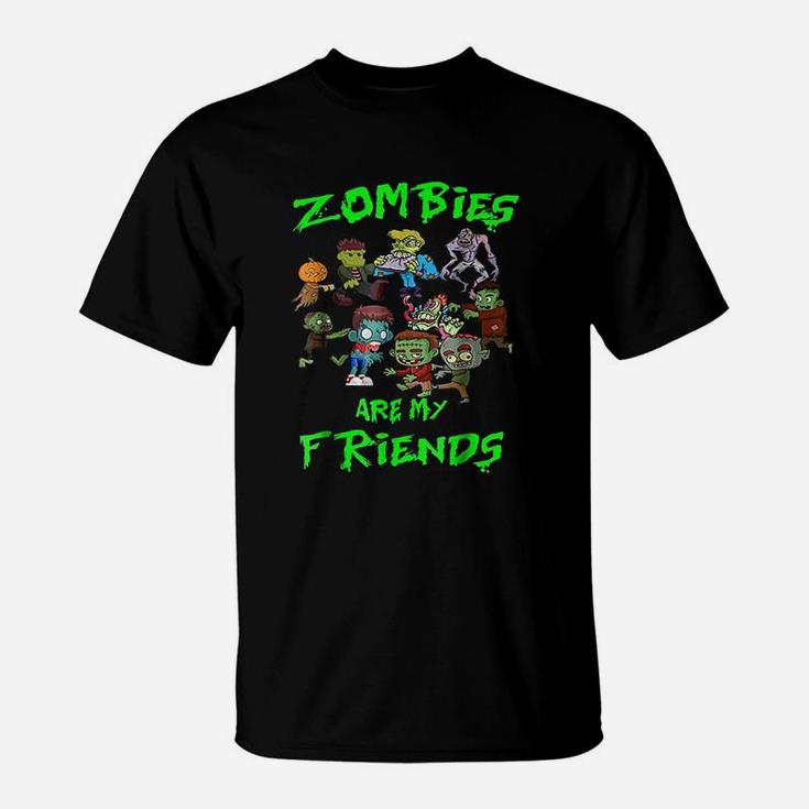 Zombies Are My Friends Halloween T-Shirt