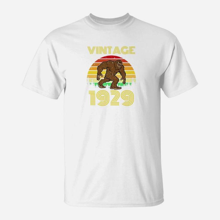 1929 93rd Birthday Vintage Bigfoot 93 Years Old Gift  T-Shirt