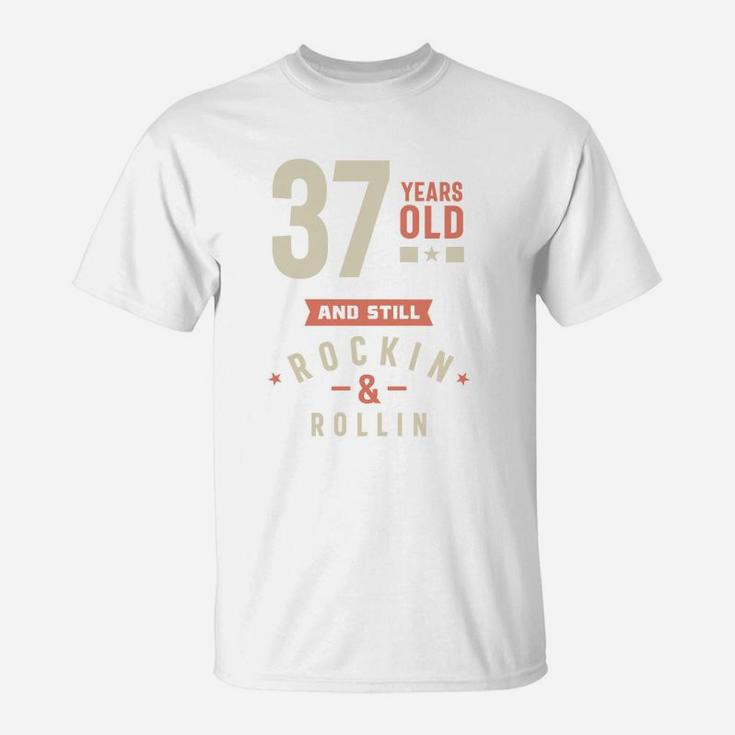 37 Years Old And Still Rocking And Rolling 2022 T-Shirt