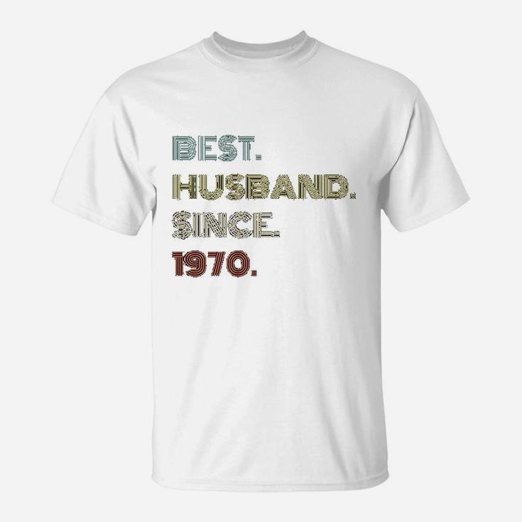 51st Wedding Anniversary Best Husband Since 1970 T-Shirt