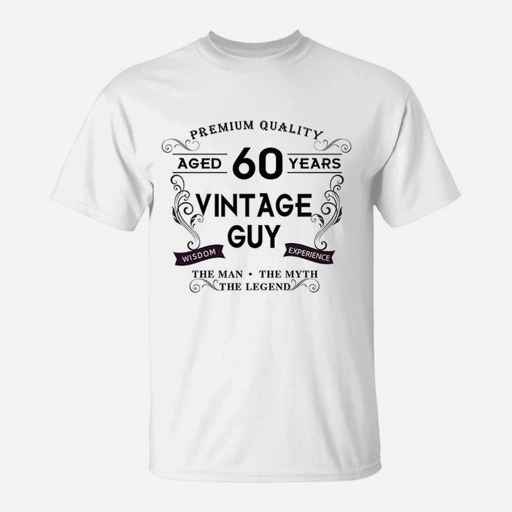 60th Birthday Gifts Aged 60 Years Vintage  T-Shirt