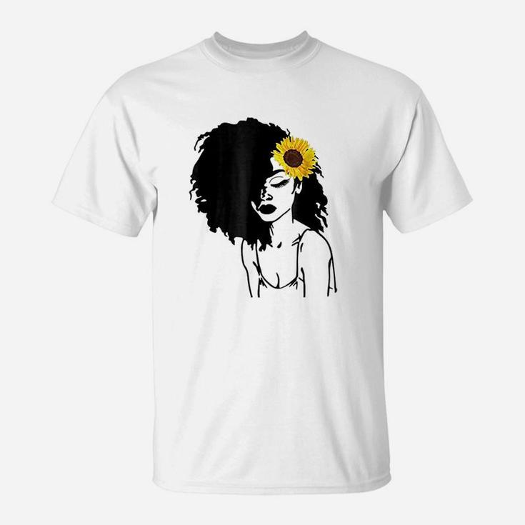 Afro Natural Black Hair Queen Black History T-Shirt