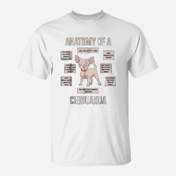Anatomy Of A Chihuahua Funny Puppy Gift T-Shirt