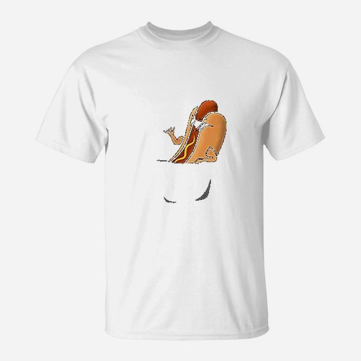 Awesome Funny Shaka Hang Loose Hotdog In A Pocket T-Shirt