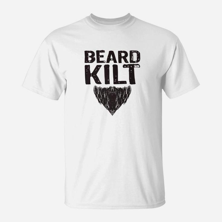 Beard Kilt Scottish Tees Dad Men Grandpa Uncle Gifts T-Shirt