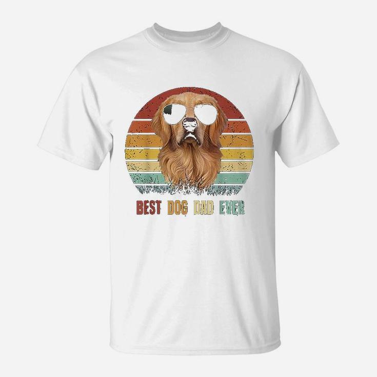 Best Dog Dad Ever Golden Retriever Fathers Day Gifts T-Shirt