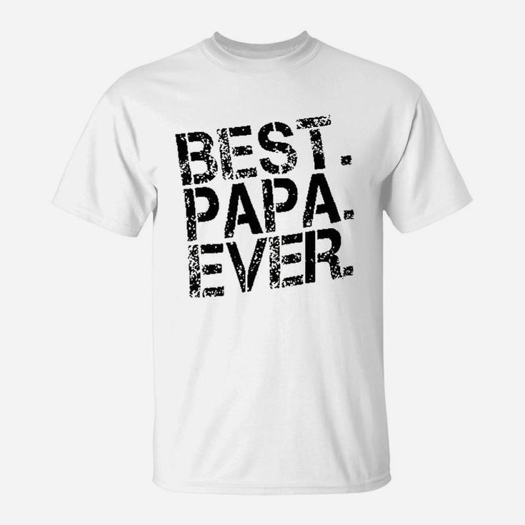 Best Papa Ever Worlds Best Dad Crewneck T-Shirt