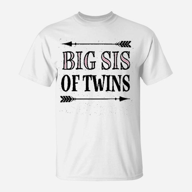 Big Sis Of Twins Sister Announcement T-Shirt