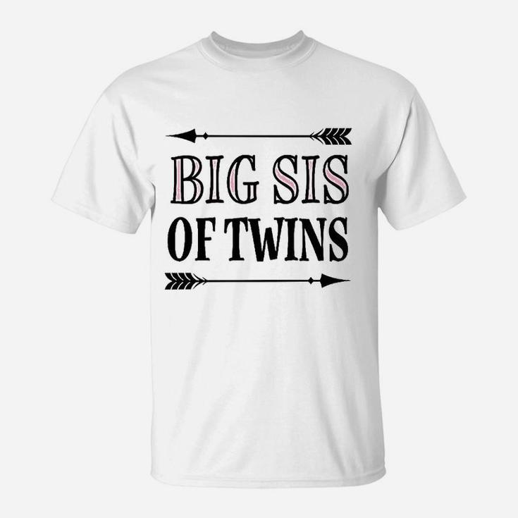 Big Sis Of Twins Sister Announcement Toddler T-Shirt