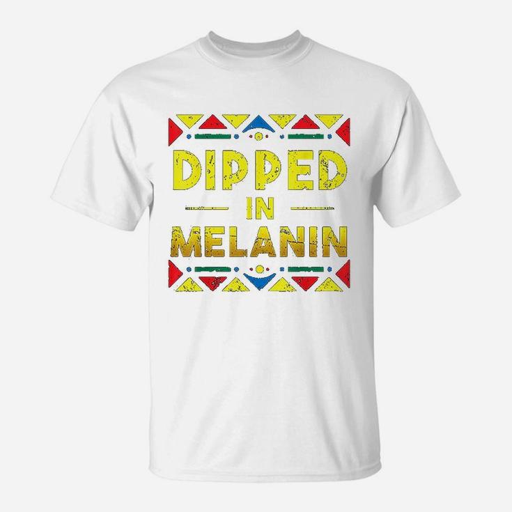 Black History Dipped In Melanin Proud African Roots T-Shirt