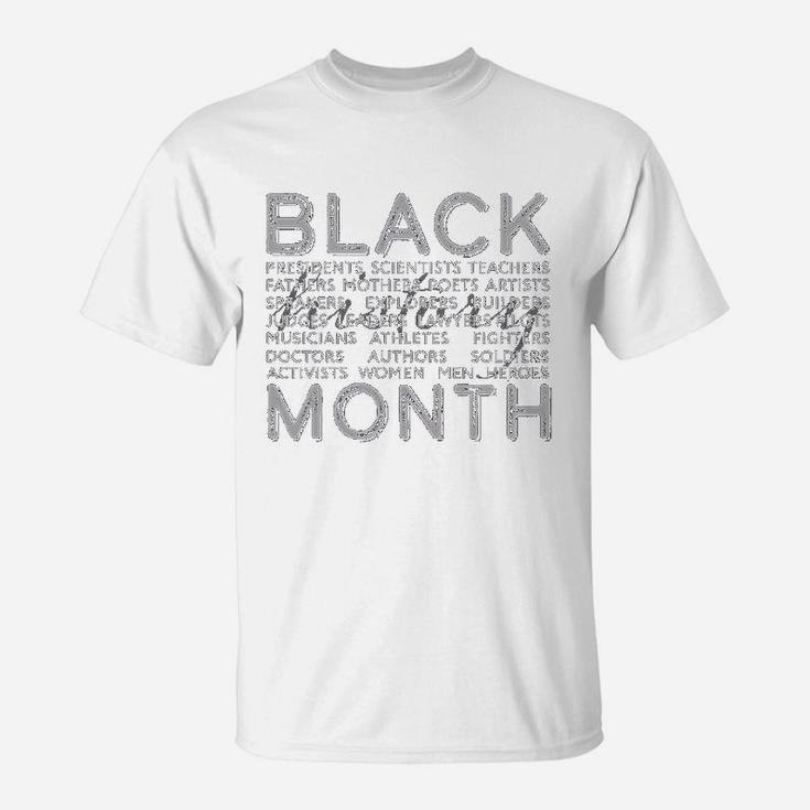 Black History Month Occupations And Identities T-Shirt