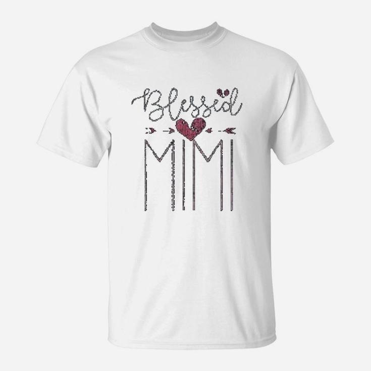 Blessed Mimi Mothers Day Distressed Mimi T-Shirt