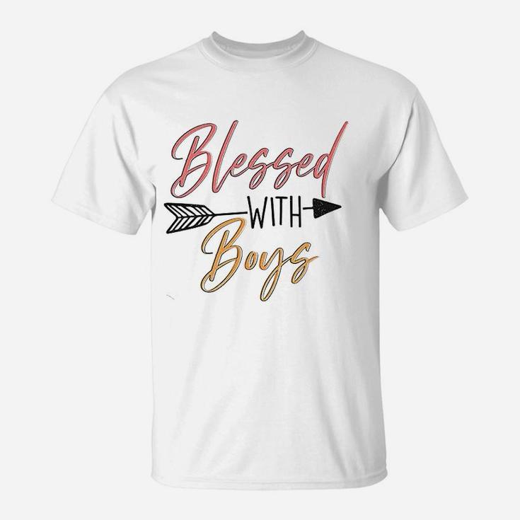 Blessed With Boys  Mom Of Boys T-Shirt
