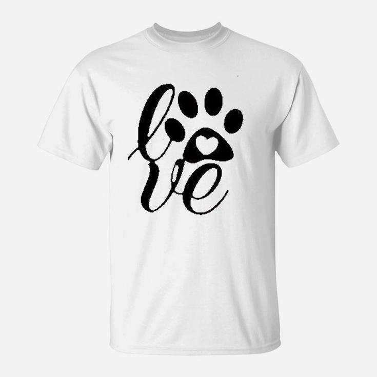 Blouse Dog Paw Love T-Shirt