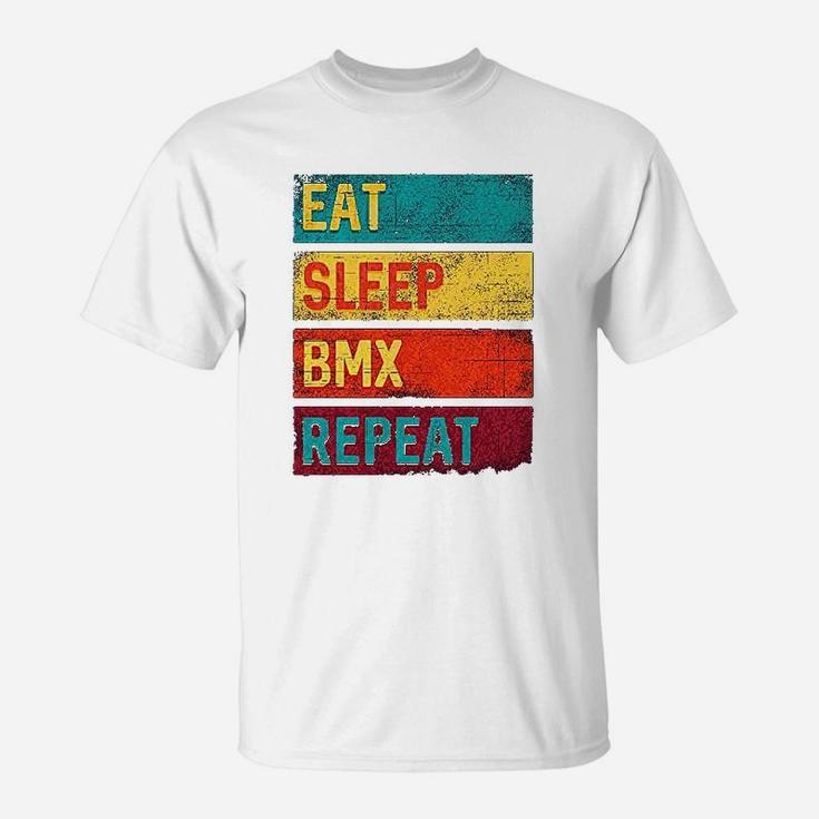 Bmx Biking Motocross Eat Sleep Bmx Repeat T-Shirt